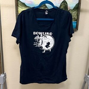 Navy Bowling Graphic T-Shirt